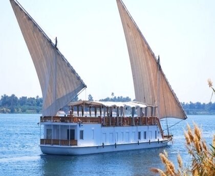 wind-powered Nile Dahabiya boat